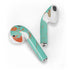 Turquoise and Orange Marble Apple AirPods 2 Skin