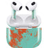 Turquoise and Orange Marble Apple AirPods (3rd Gen 2021) Skin