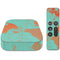 Turquoise and Orange Marble Apple TV Skin