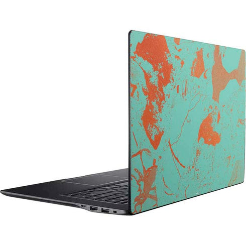 Turquoise and Orange Marble Ativ Book 9 (15.6in 2014) Skin