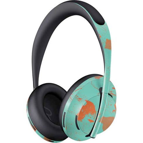 Turquoise and Orange Marble Bose Noise Cancelling Headphones 700 Skin