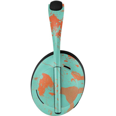 Turquoise and Orange Marble Bose Noise Cancelling Headphones 700 Skin