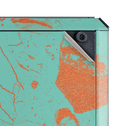 Turquoise and Orange Marble Cooler Master MasterBox Q300L Mini Tower Skin