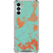 Turquoise and Orange Marble Galaxy A13 5G Clear Case