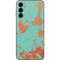 Turquoise and Orange Marble Galaxy A14 5G Skin