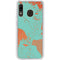 Turquoise and Orange Marble Galaxy A20 Clear Case