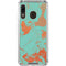 Turquoise and Orange Marble Galaxy A30 Clear Case