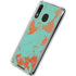 Turquoise and Orange Marble Galaxy A30 Clear Case