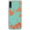 Turquoise and Orange Marble Galaxy A50 Clear Case