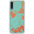 Turquoise and Orange Marble Galaxy A50 Clear Case