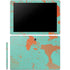 Turquoise and Orange Marble Galaxy Book 12in Skin