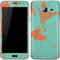 Turquoise and Orange Marble Galaxy J3 Skin