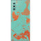 Turquoise and Orange Marble Galaxy Note 10 Skin