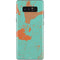 Turquoise and Orange Marble Galaxy Note 8 Skin
