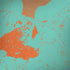 Turquoise and Orange Marble Galaxy Note 8 Skin