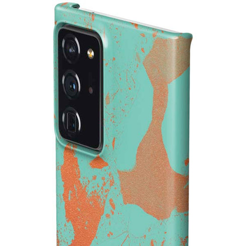 Turquoise and Orange Marble Galaxy Note20 Ultra 5G Lite Case