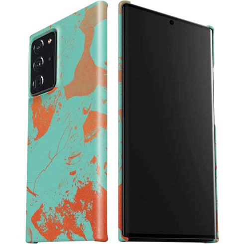 Turquoise and Orange Marble Galaxy Note20 Ultra 5G Lite Case