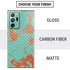 Turquoise and Orange Marble Galaxy Note20 Ultra 5G Skin