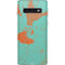 Turquoise and Orange Marble Galaxy S10 Skin