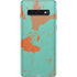 Turquoise and Orange Marble Galaxy S10 Skin