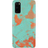 Turquoise and Orange Marble Galaxy S20 Lite Case