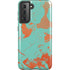 Turquoise and Orange Marble Galaxy S21 5G Pro Case