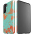 Turquoise and Orange Marble Galaxy S21 5G Pro Case