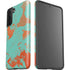 Turquoise and Orange Marble Galaxy S21 FE Pro Case