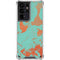 Turquoise and Orange Marble Galaxy S21 Ultra 5G Clear Case