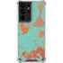 Turquoise and Orange Marble Galaxy S21 Ultra 5G Clear Case