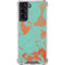 Turquoise and Orange Marble Galaxy S22 Clear Case