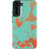 Turquoise and Orange Marble Galaxy S22 Plus Pro Case