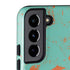 Turquoise and Orange Marble Galaxy S22 Plus Pro Case