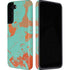 Turquoise and Orange Marble Galaxy S22 Plus Pro Case