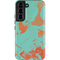 Turquoise and Orange Marble Galaxy S22 Pro Case