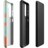 Turquoise and Orange Marble Galaxy S22 Pro Case