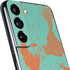 Turquoise and Orange Marble Galaxy S22 Skin