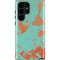 Turquoise and Orange Marble Galaxy S22 Ultra Pro Case