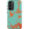 Turquoise and Orange Marble Galaxy S23 Plus Pro Case