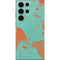 Turquoise and Orange Marble Galaxy S23 Ultra Skin