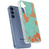 Turquoise and Orange Marble Galaxy S24 Clear Case
