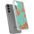Turquoise and Orange Marble Galaxy S24 Plus Clear Case