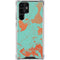 Turquoise and Orange Marble Galaxy S24 Ultra Clear Case