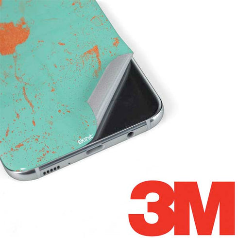 Turquoise and Orange Marble Galaxy S8 Skin