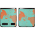 Turquoise and Orange Marble Galaxy Z Flip Skin