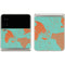 Turquoise and Orange Marble Galaxy Z Flip3 5G Skin