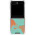 Turquoise and Orange Marble Galaxy Z Flip5 5G Clear Case