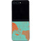 Turquoise and Orange Marble Galaxy Z Flip5 5G Skin