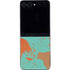 Turquoise and Orange Marble Galaxy Z Flip5 5G Skin