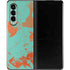 Turquoise and Orange Marble Galaxy Z Fold3 5G Skin